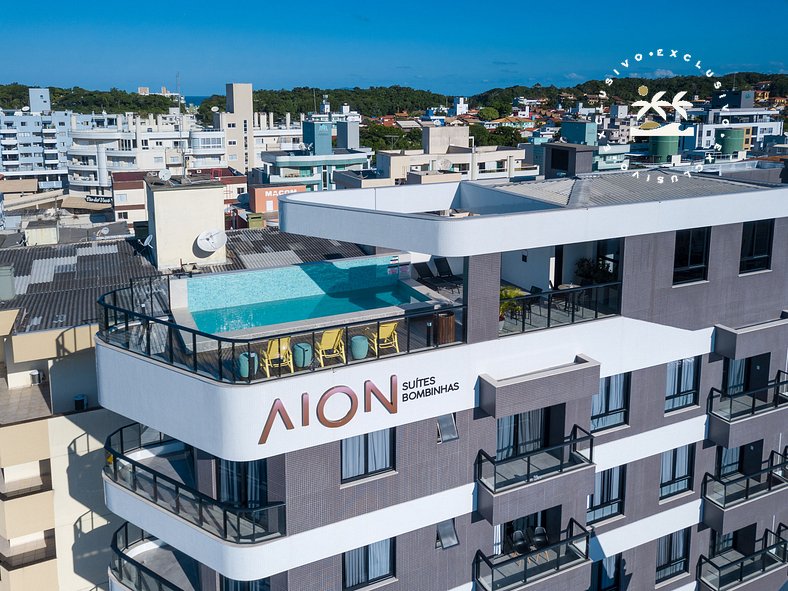 AION suítes 202 - Compacto e luxuoso Loft - Rooftop com pisc